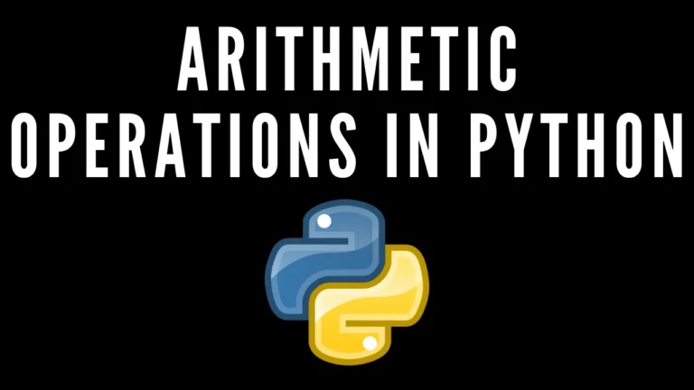 arithmetic operations in python