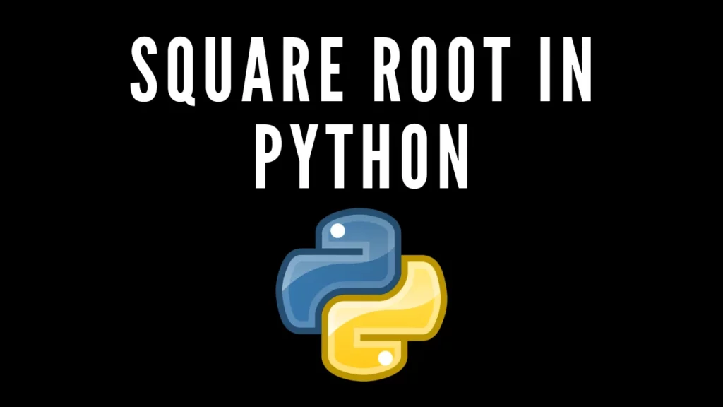 square root in python