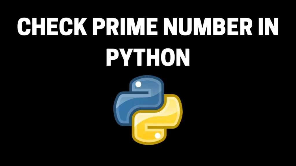 check prime number in python