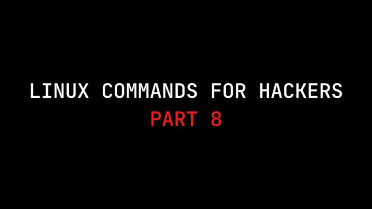 part 8 linux commands